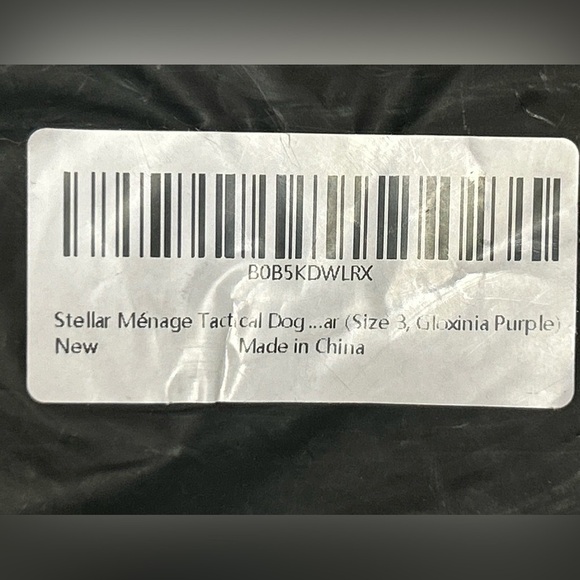 Stellar Ménage Premium Dog Collar Tactical Collar Sz 3 Purple Fits Neck 10-11.5" - Picture 9 of 9